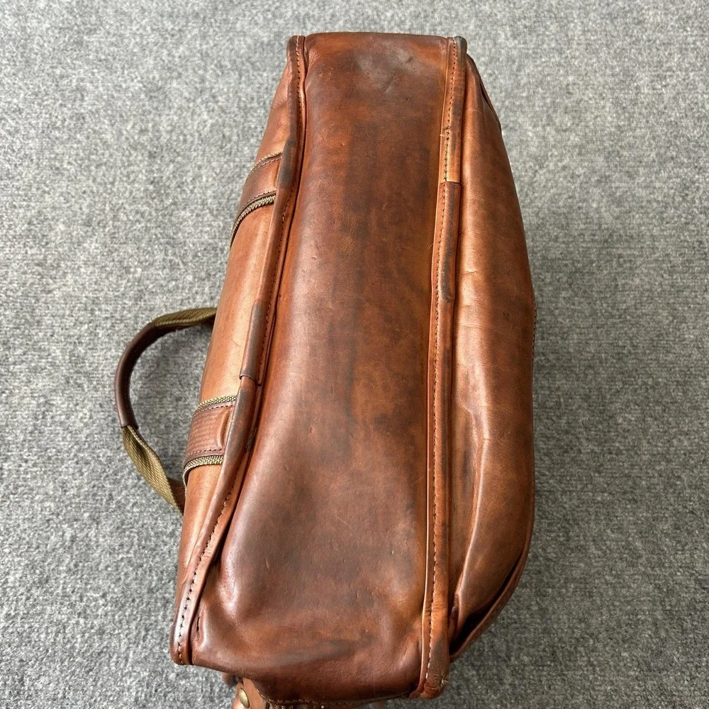 Hartmann Bag Attache Brown Leather‎ Laptop Soft Case Shoulder Briefcase Travel
